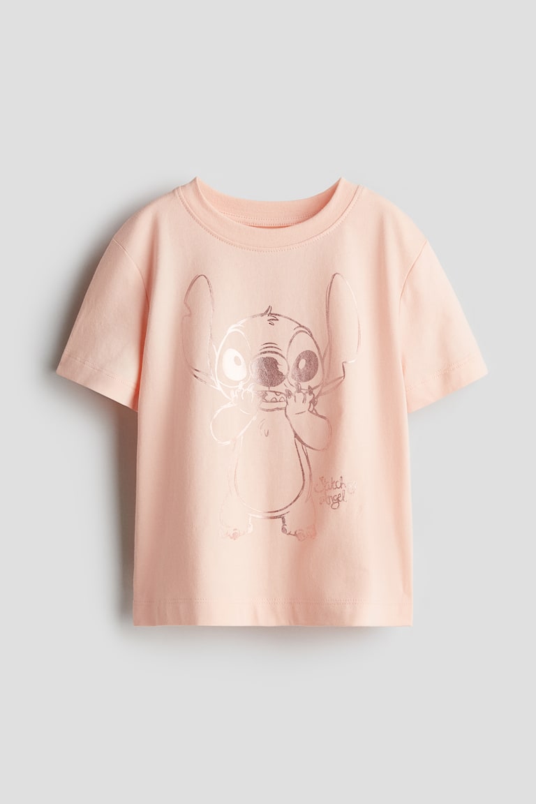 H&M Camiseta De Algodón Con Motivo Estampado - Lila/Minnie Mouse - NIÑOS