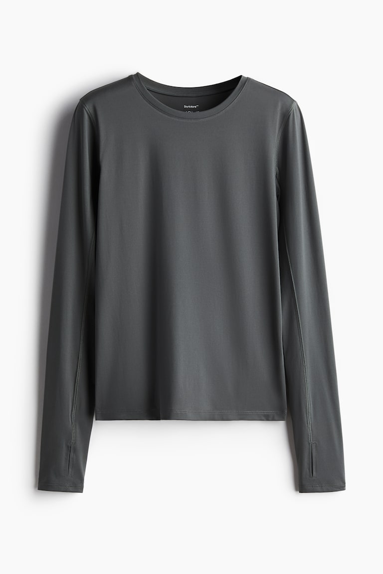 H&M Camiseta de correr en DryMove™ Loose Fit - Negro - MUJER