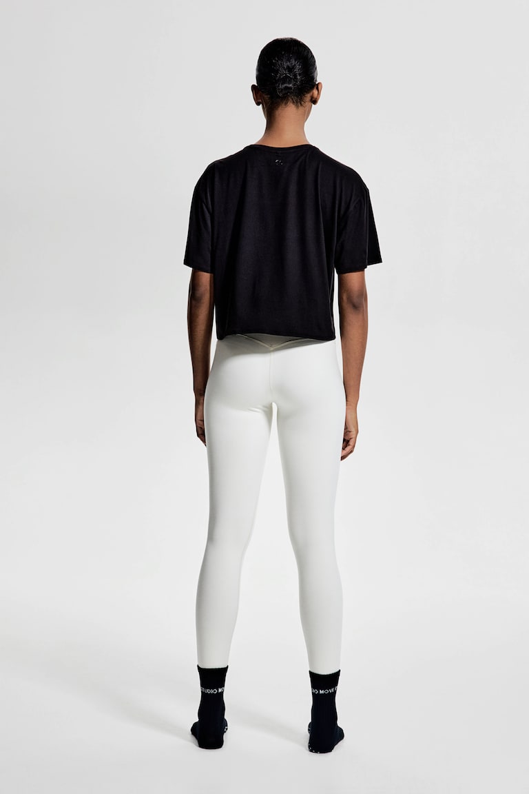 H&M Camiseta De Deporte Boxy Con DryMove™ - Blanco - MUJER