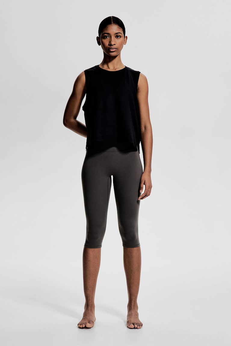 H&M Camiseta De Deporte Boxy Sin Mangas Con DryMove™ - Rosa - MUJER