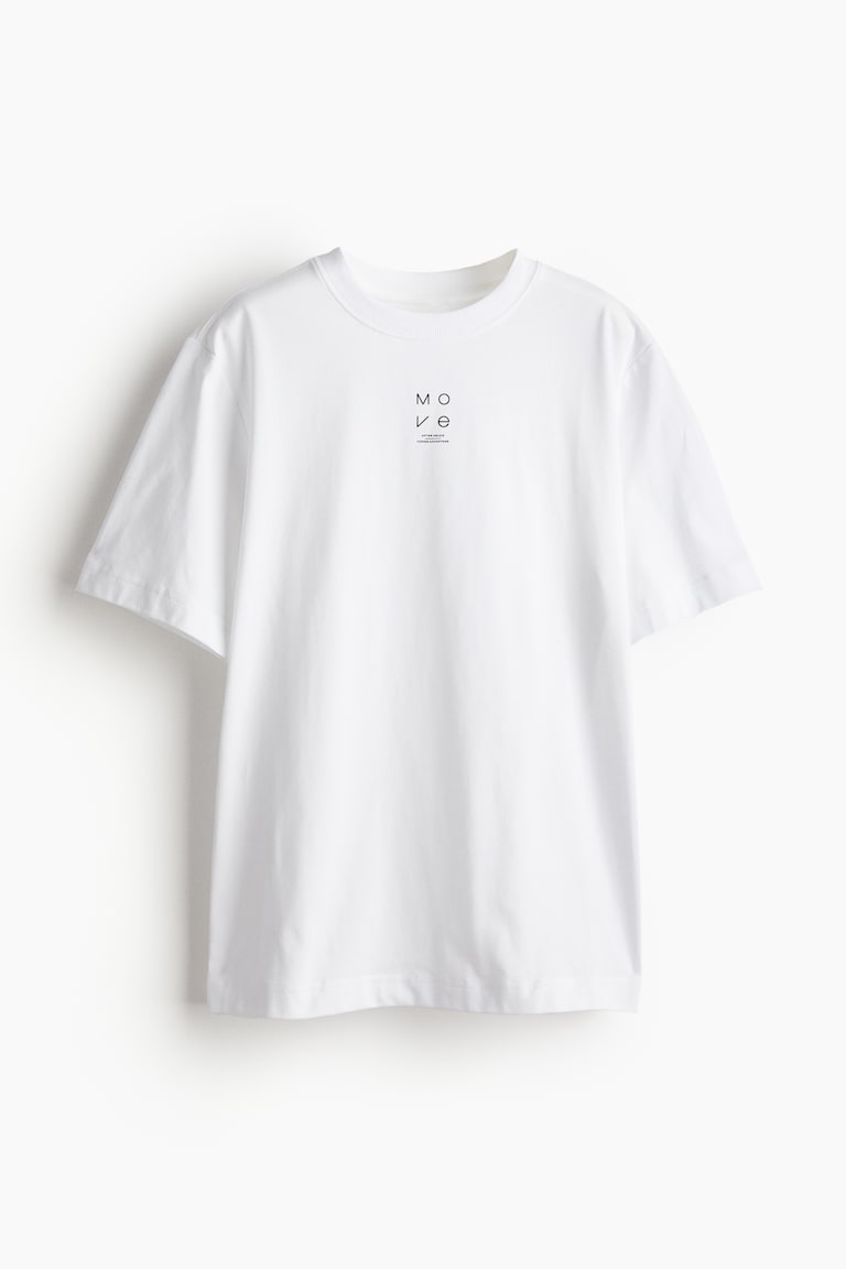 H&M Camiseta de deporte con DryMove™ - Blanco/Inner trip - MUJER