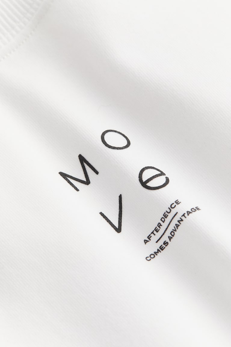 H&M Camiseta De Deporte Con DryMove™ - Gris Claro Jaspeado - MUJER