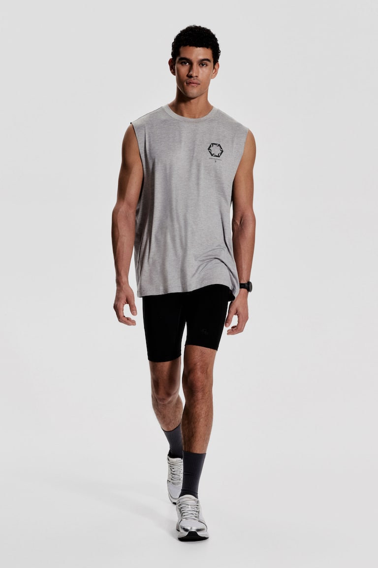 H&M Camiseta de deporte con DryMove™ Loose Fit - Negro/Track Club - HOMBRE