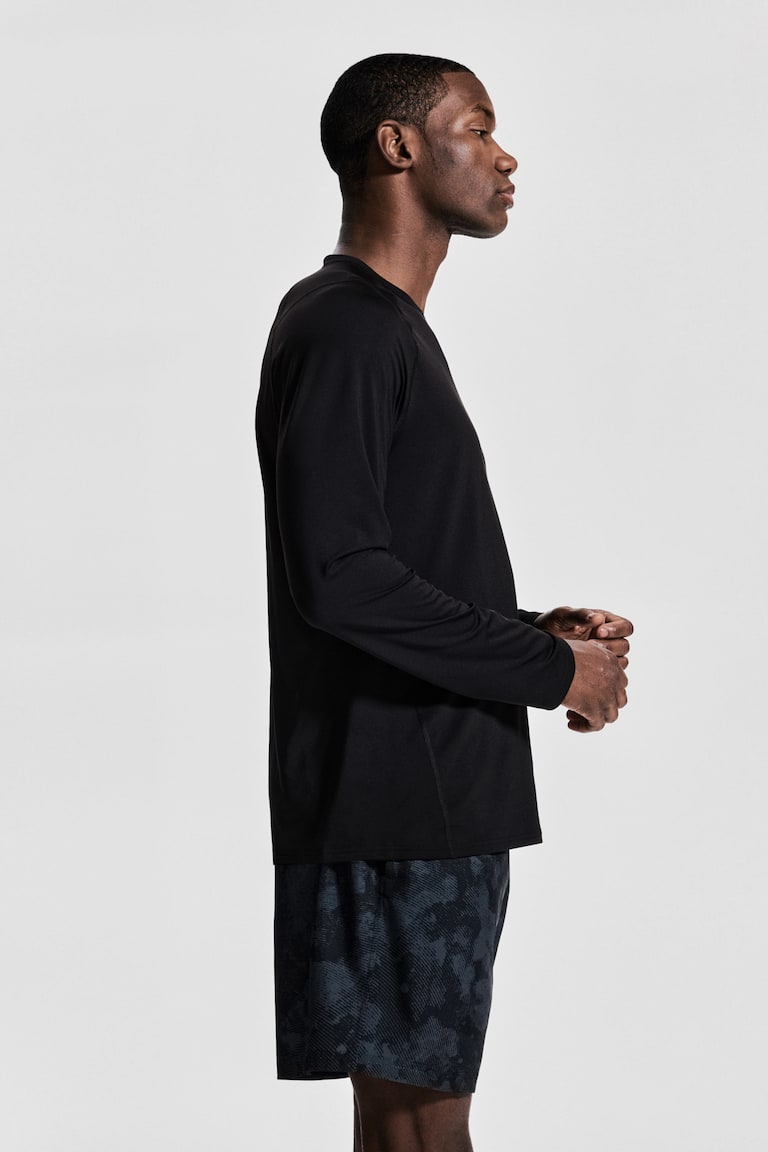 H&M Camiseta De Deporte Con DryMove™ Muscle Fit - Azul Oscuro - HOMBRE