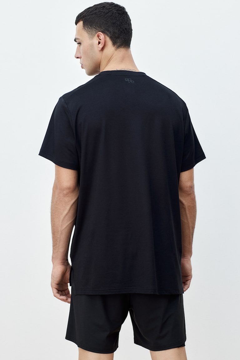 H&M Camiseta De Deporte Con DryMove™ Regular Fit - Azul Oscuro - HOMBRE