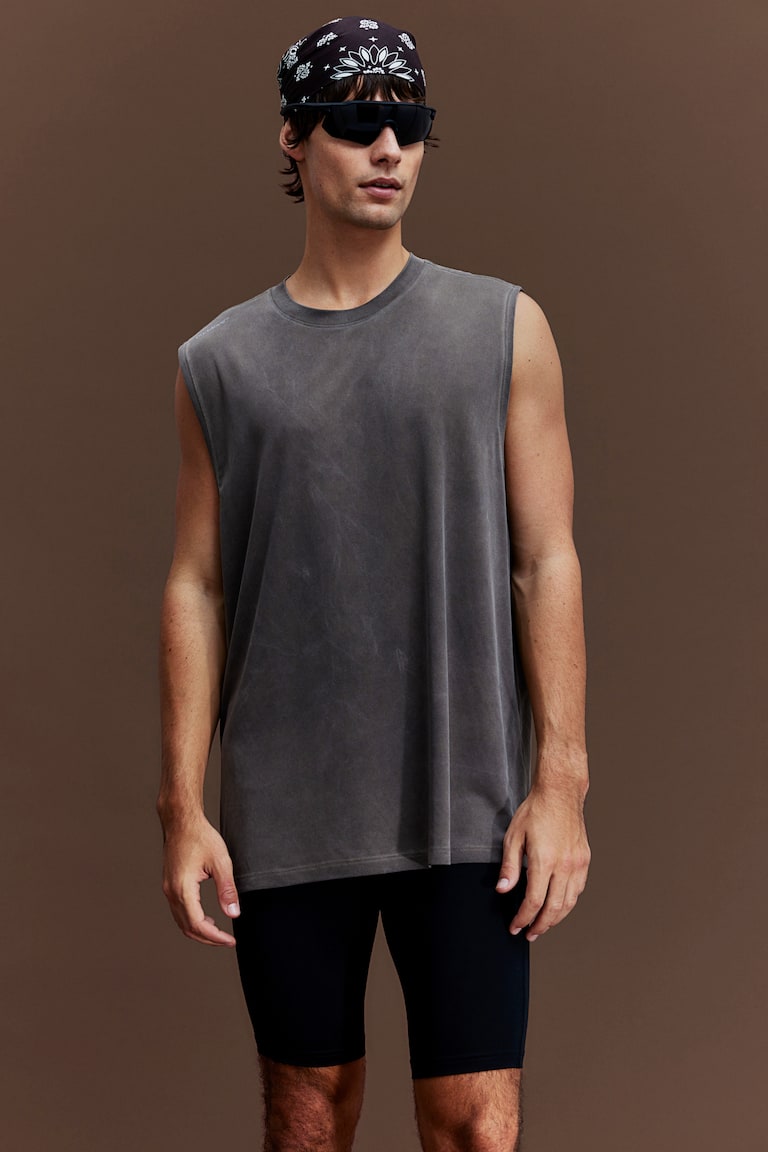 H&M Camiseta De Deporte Con DryMove™ Regular Fit - Marrón Vintage - HOMBRE