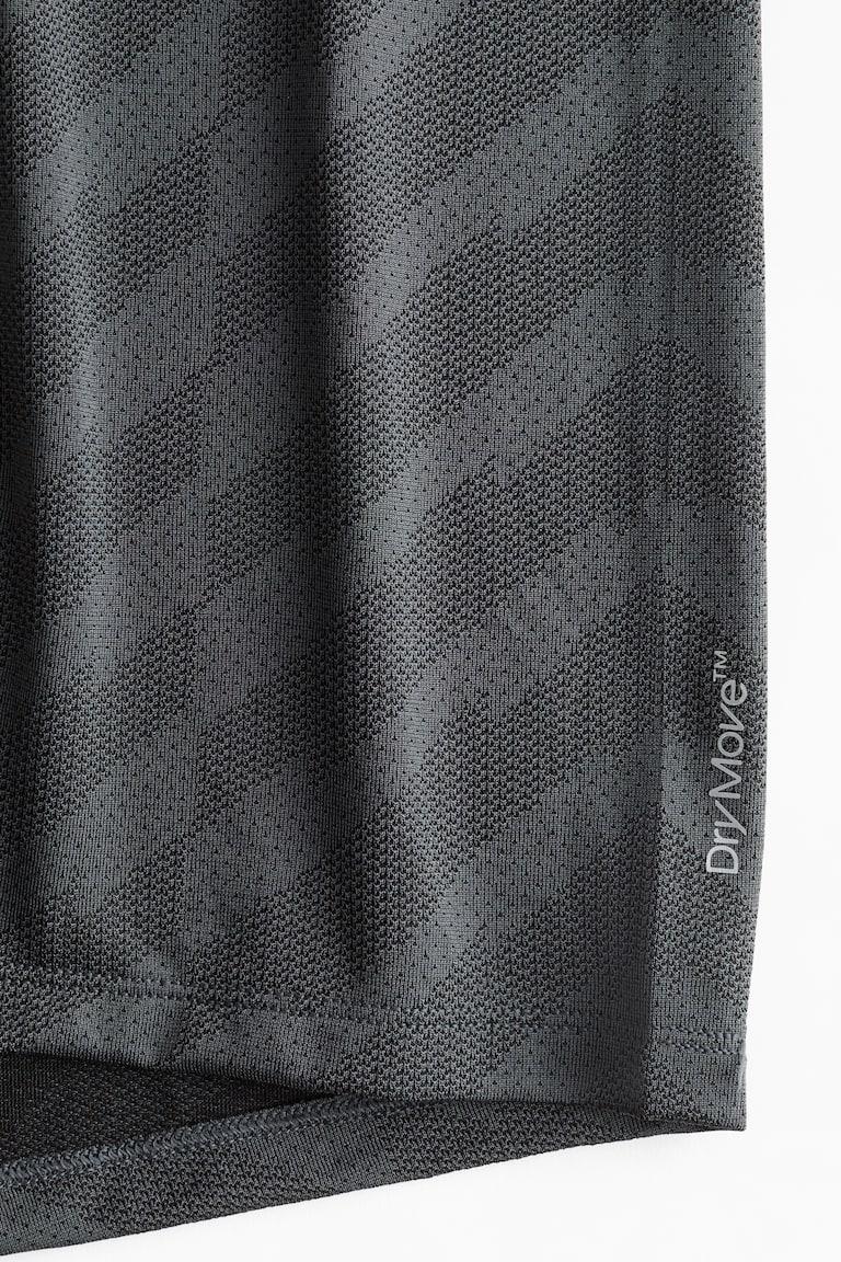 H&M Camiseta De Deporte En DryMove™ Regular Fit - Negro/Estampado - HOMBRE