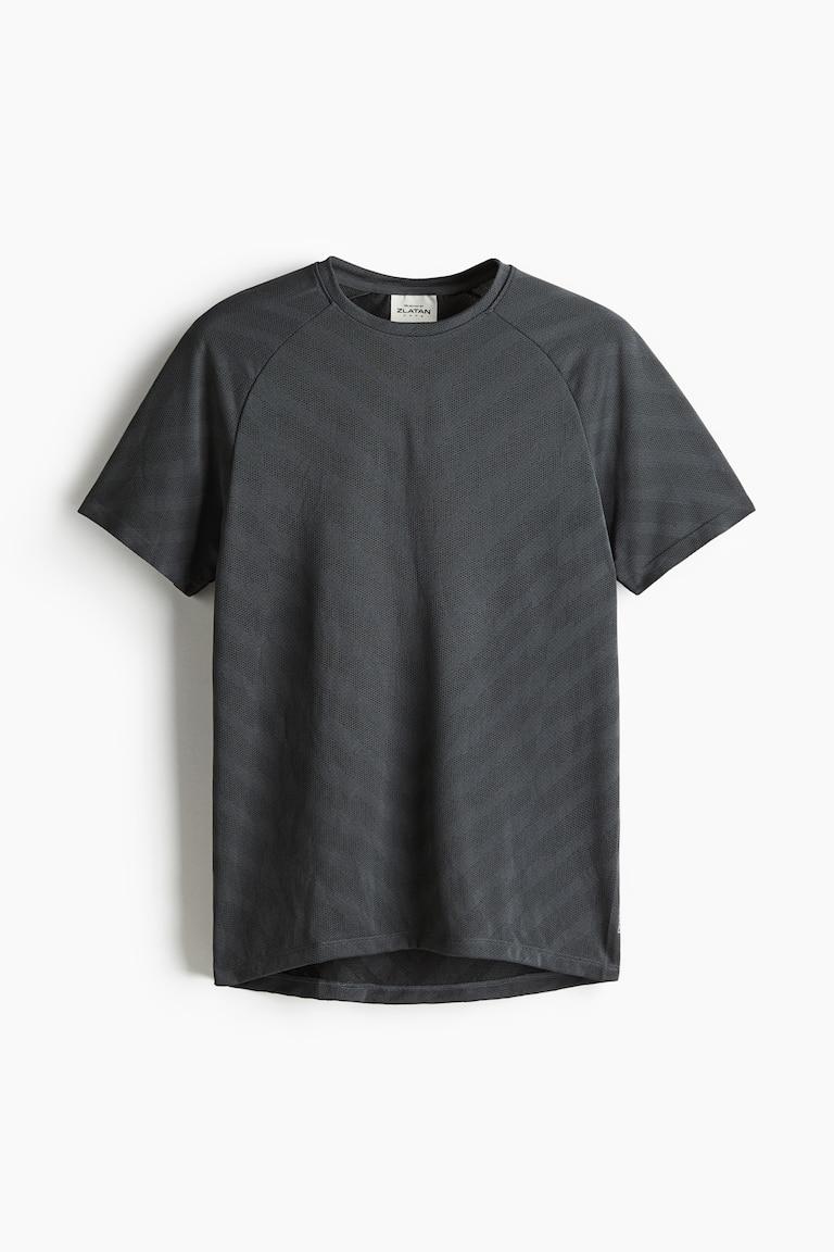 H&M Camiseta de deporte en DryMove™ Regular Fit - Negro/Estampado - HOMBRE