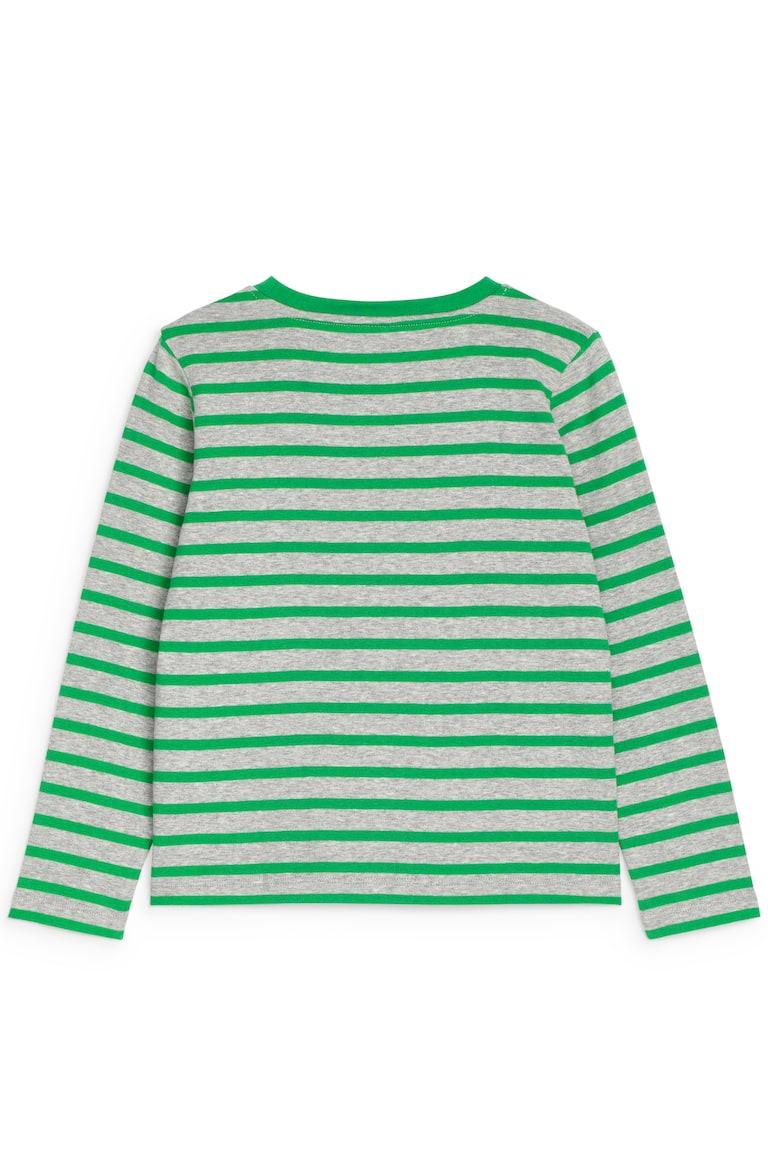 H&M Camiseta De Manga Larga - Blanco/Azul Oscuro - NIÑOS
