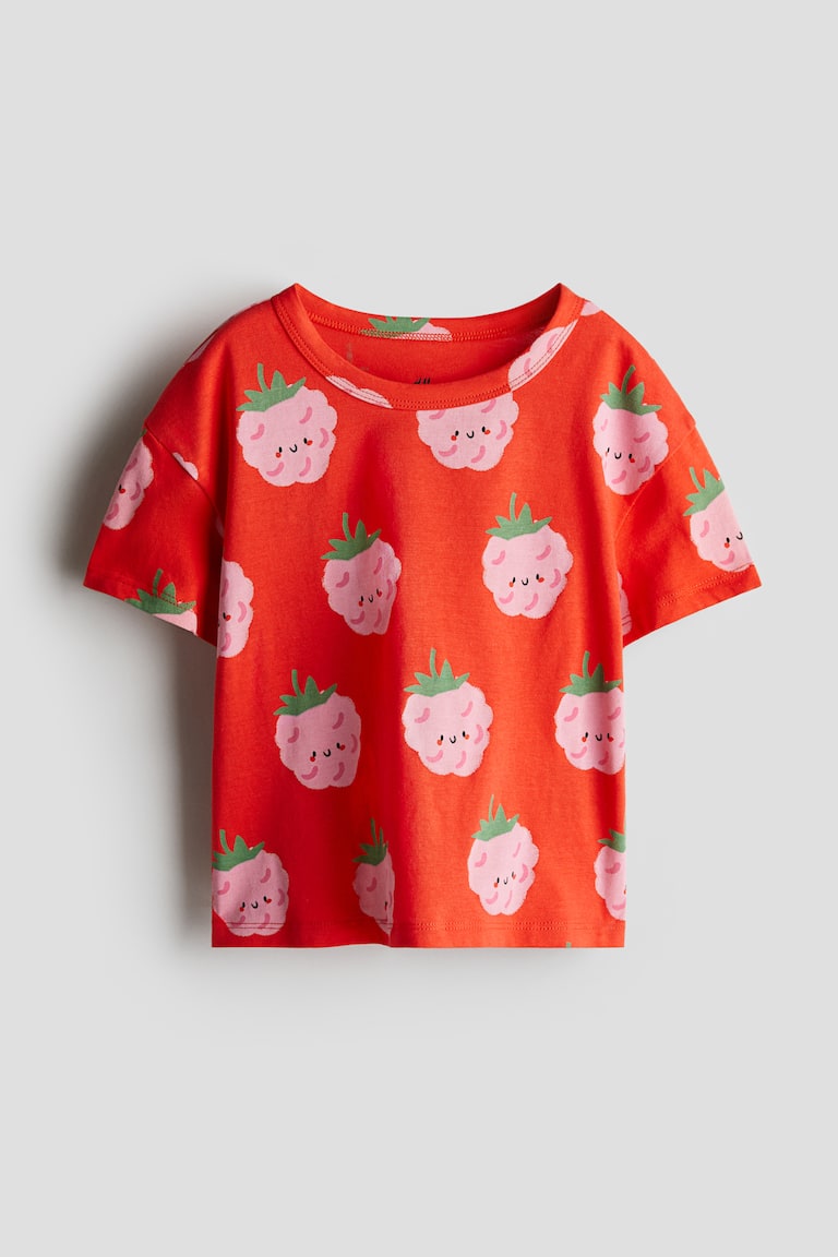 H&M Camiseta de punto con motivo - Naranja claro/Tomates - NIÑOS