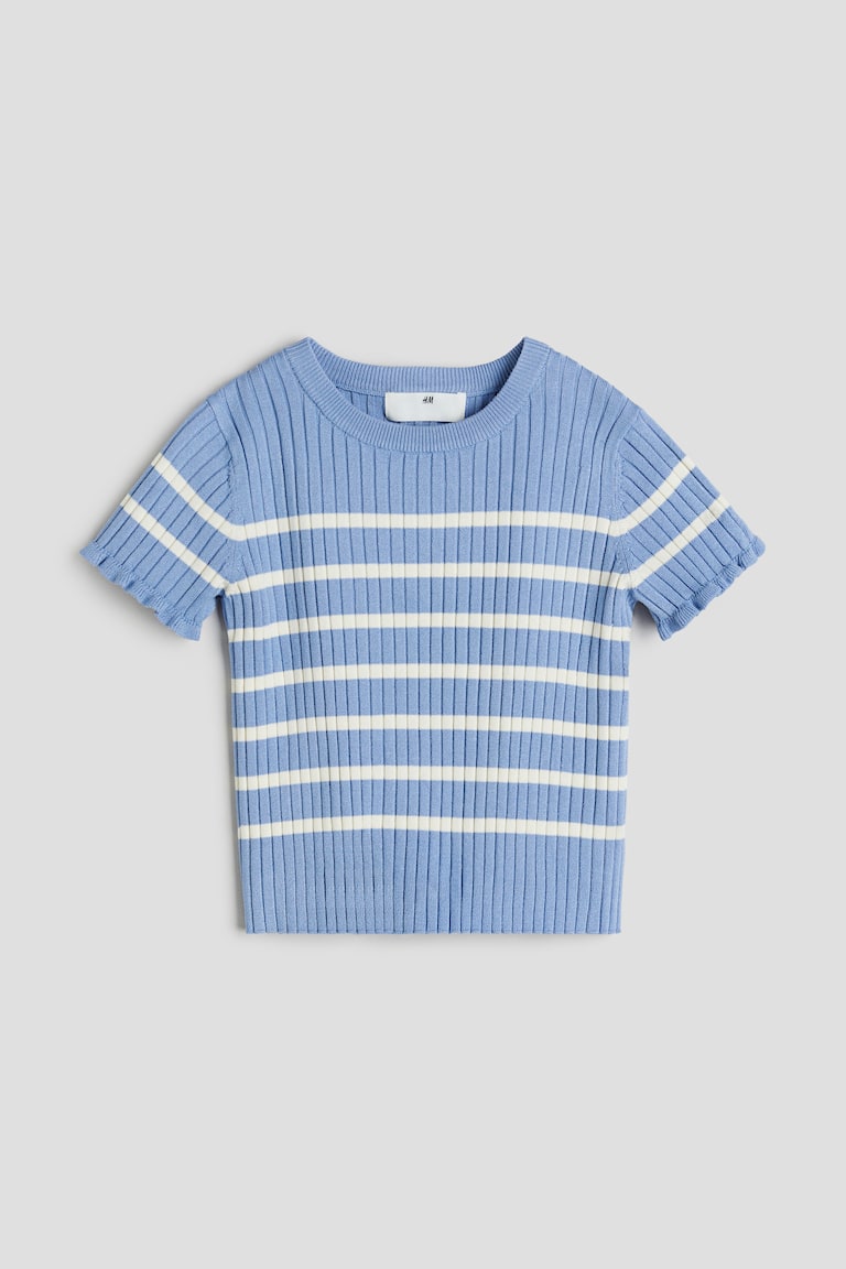 H&M Camiseta en punto de canalé - Blanco natural - NIÑOS
