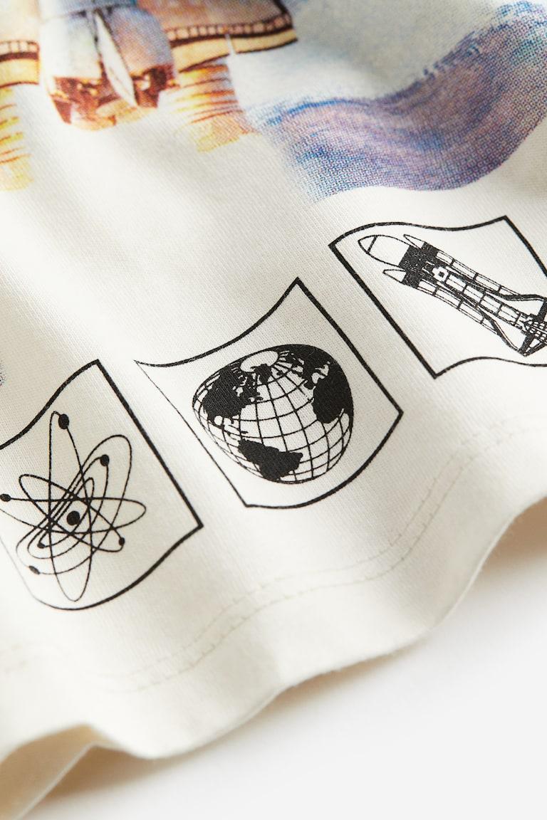 H&M Camiseta Estampada - Amarillo Claro/Camionetas - NIÑOS
