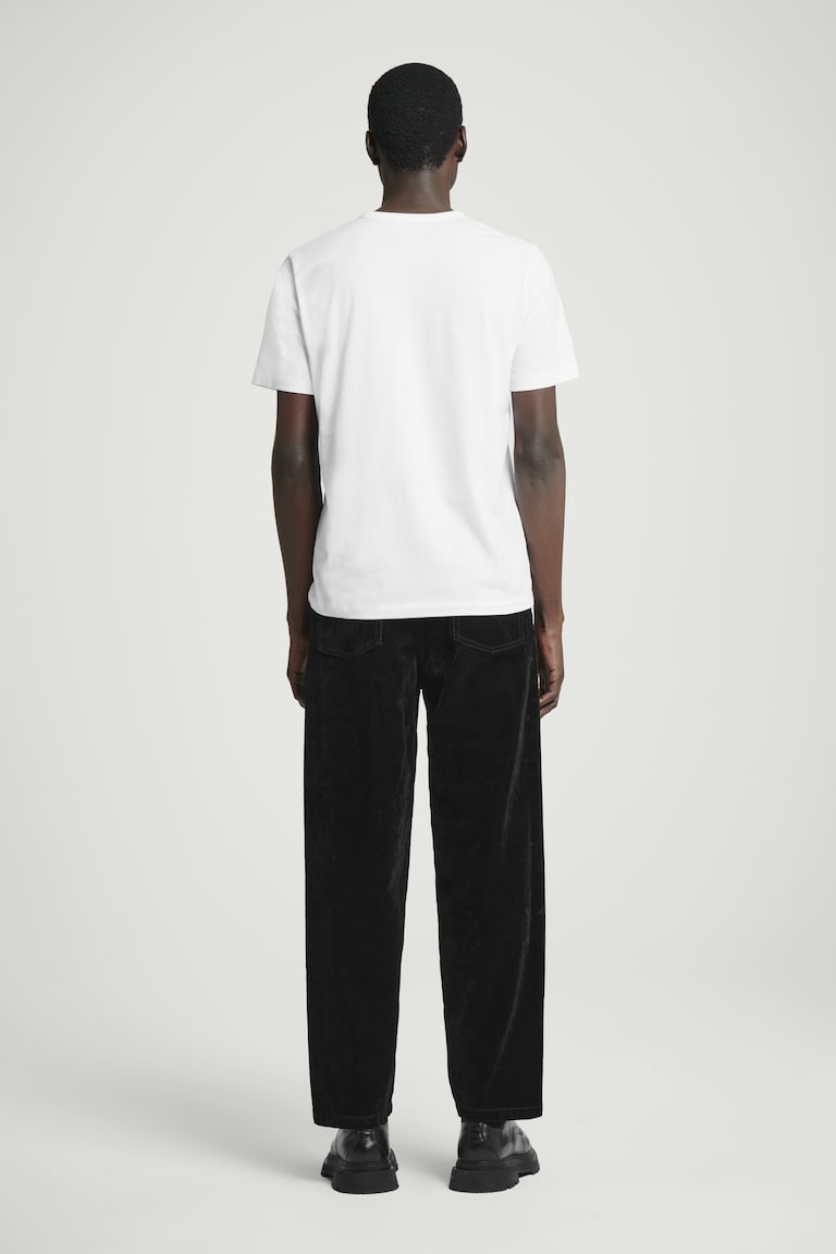 H&M CAMISETA LIGERA ALGODÓN CEPILLADO REGULAR FIT - AMARILLO - HOMBRE