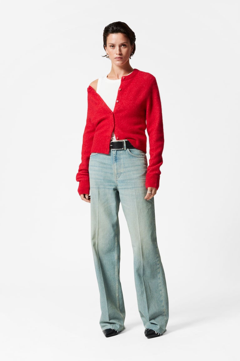 H&M Cárdigan De Punto En Mezcla De Alpaca - Amarillo Claro - MUJER