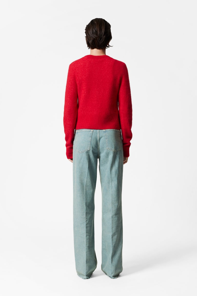 H&M Cárdigan De Punto En Mezcla De Alpaca - Rojo Oscuro - MUJER