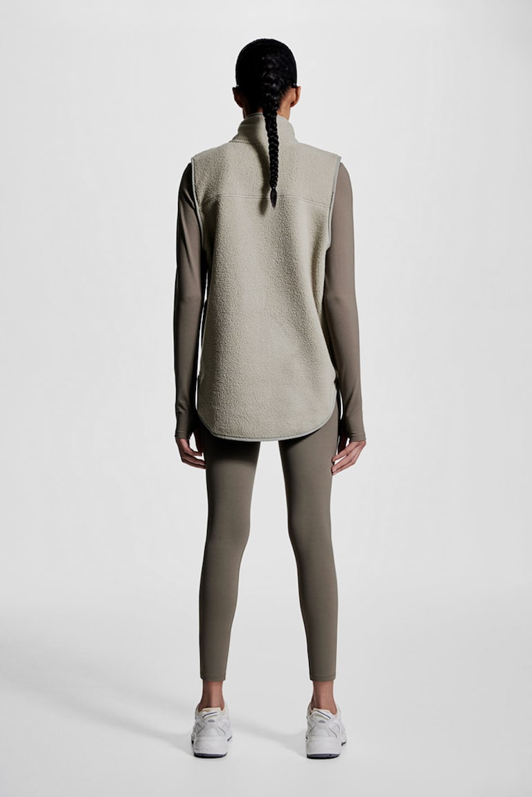 H&M Chaleco De Deporte En Borreguito - Verde Salvia - MUJER