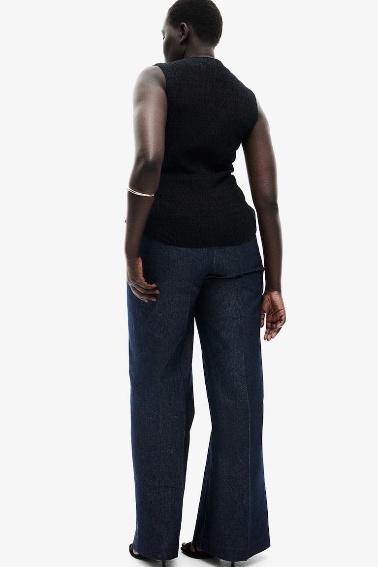 H&M Chaleco De Punto Con Textura - Marrón Oscuro - MUJER