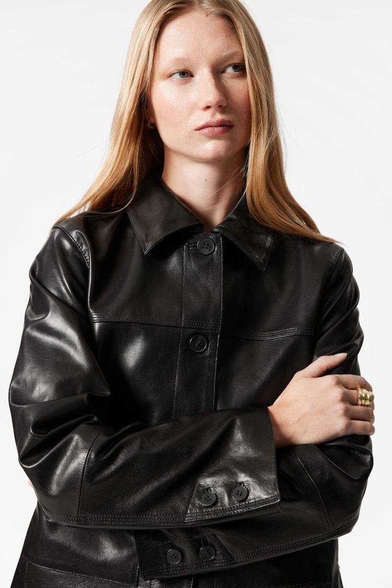 H&M Chaqueta Con Bolsillo De Parche - Ante Beige - MUJER