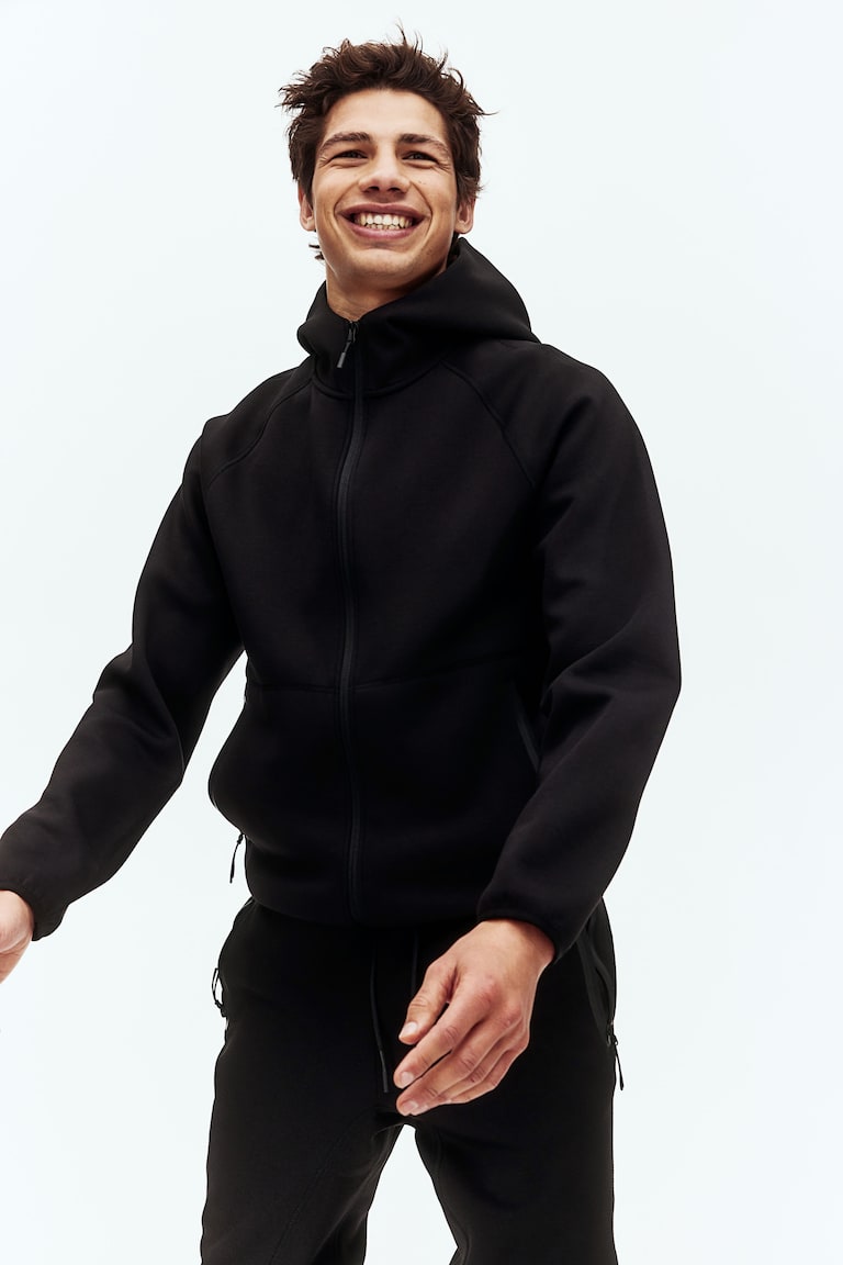 H&M Chaqueta Sudadera De Deporte Con DryMove™ - Negro - HOMBRE