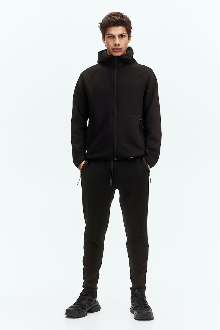 H&M Chaqueta sudadera de deporte con DryMove™ - Verde caqui - HOMBRE