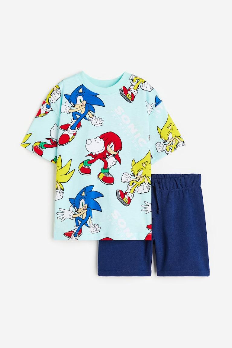 H&M Conjunto de 2 piezas con motivo estampado - Verde/Pokémon - NIÑOS