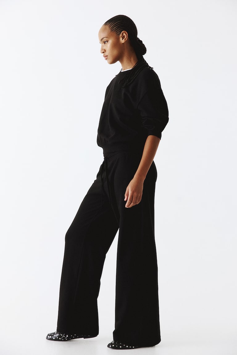 H&M Conjunto De 2 Piezas En Tejido Sudadera - Negro - MUJER