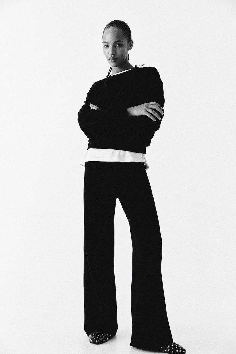 H&M Conjunto de 2 piezas en tejido sudadera - Negro - MUJER