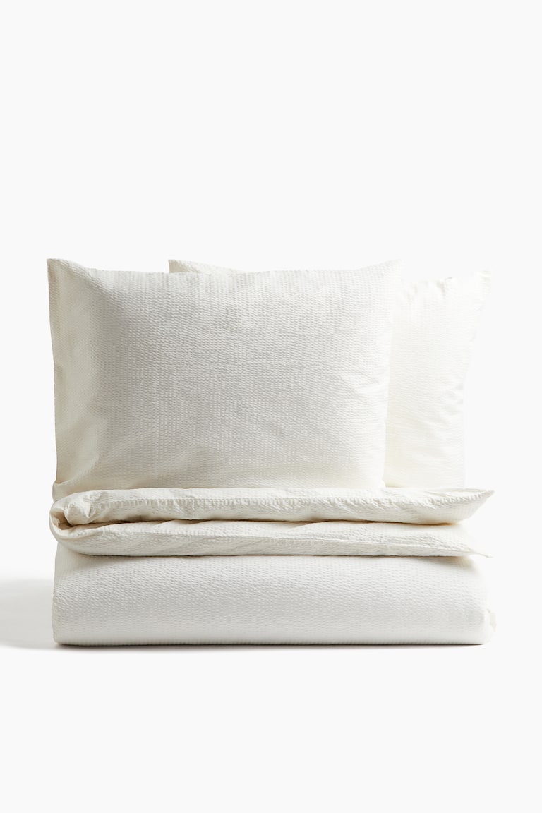 H&M Conjunto De Funda Nórdica Doble De Sirsaca - Crema - HOME