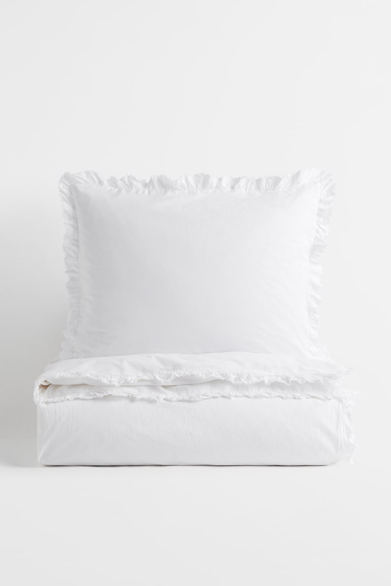 H&M Conjunto De Funda Nórdica Individual Con Brida - Blanco - HOME