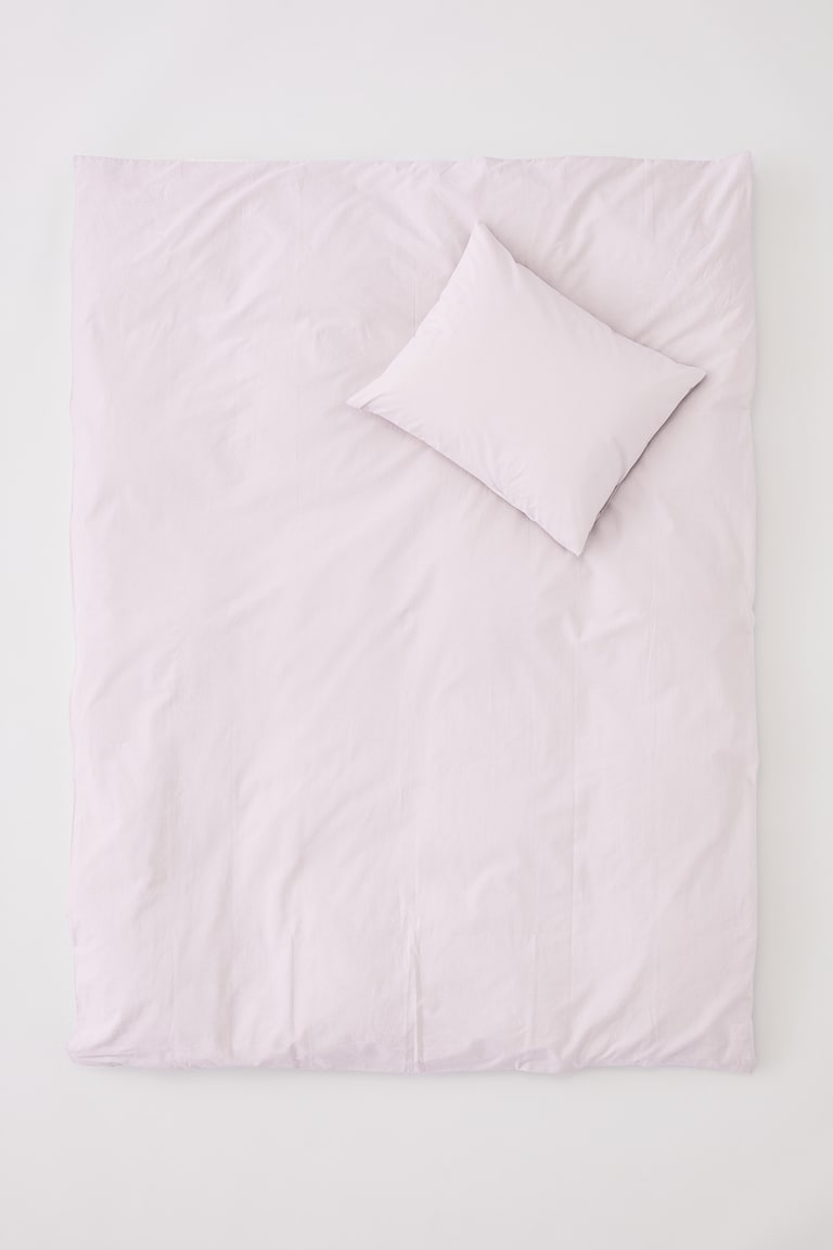 H&M Conjunto de funda nórdica individual de algodón - Marrón oscuro - HOME