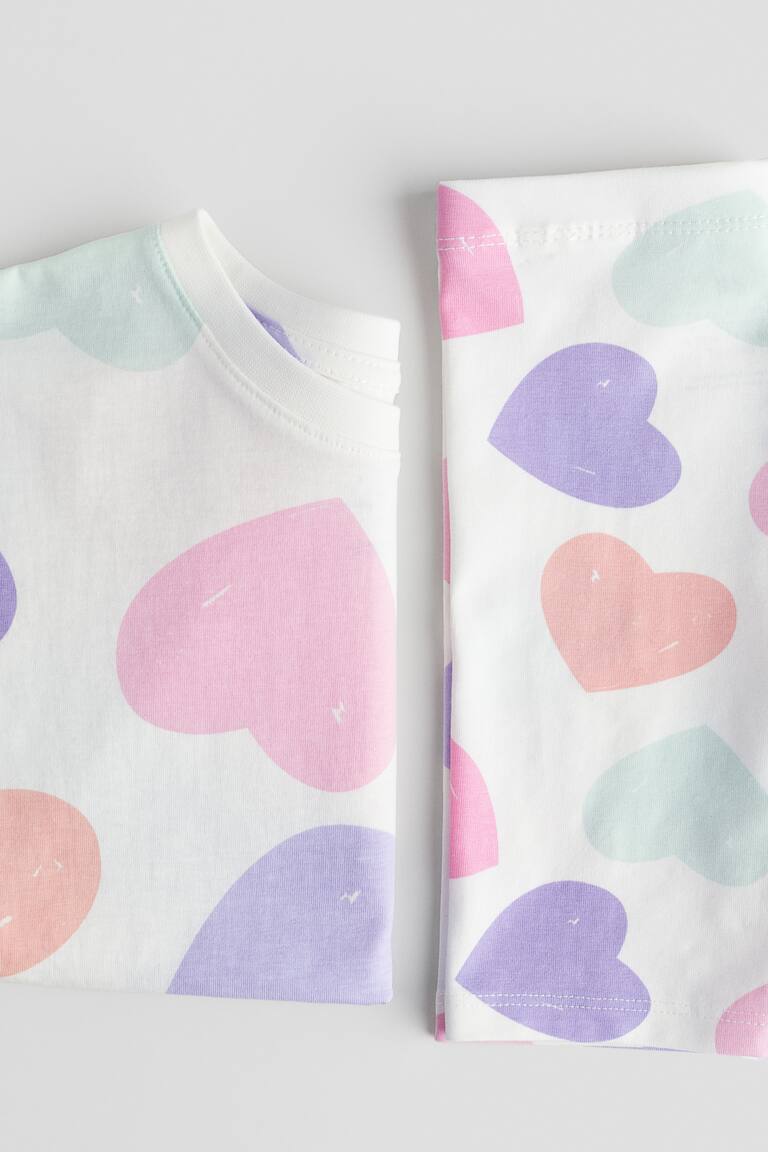 H&M Conjunto Estampado De 2 Piezas - Rosa/Frambuesas - NIÑOS
