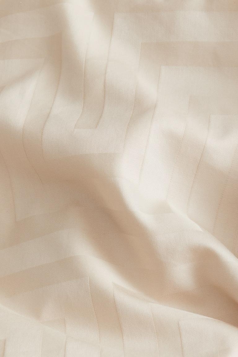 H&M Funda Nórdica Individual En Satén De Algodón - Beige Claro/Estampado - HOME