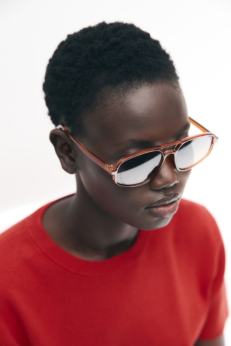 H&M Gafas De Sol Estilo Piloto - Marrón/Diseño Carey - MUJER