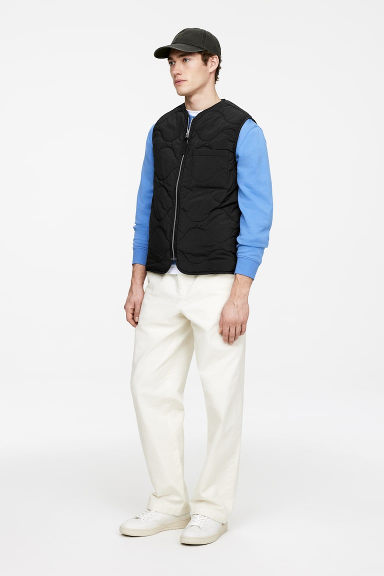 H&M 2-in-1 Quilted Liner Vest - Negro - HOMBRE