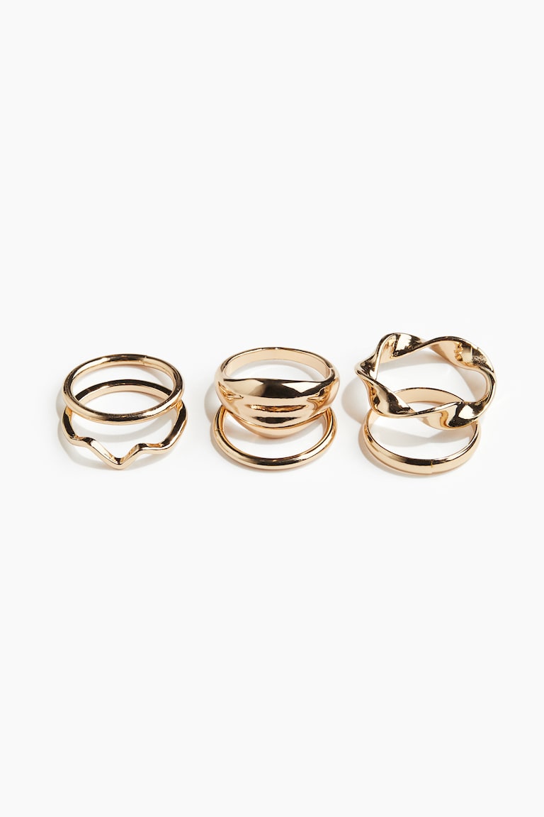 H&M 6-pack Rings - Plateado - MUJER