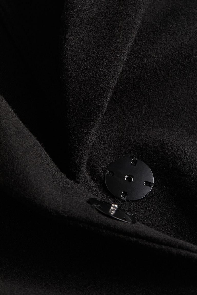 H&M Abrigo De Botonadura Sencilla - Negro - MUJER