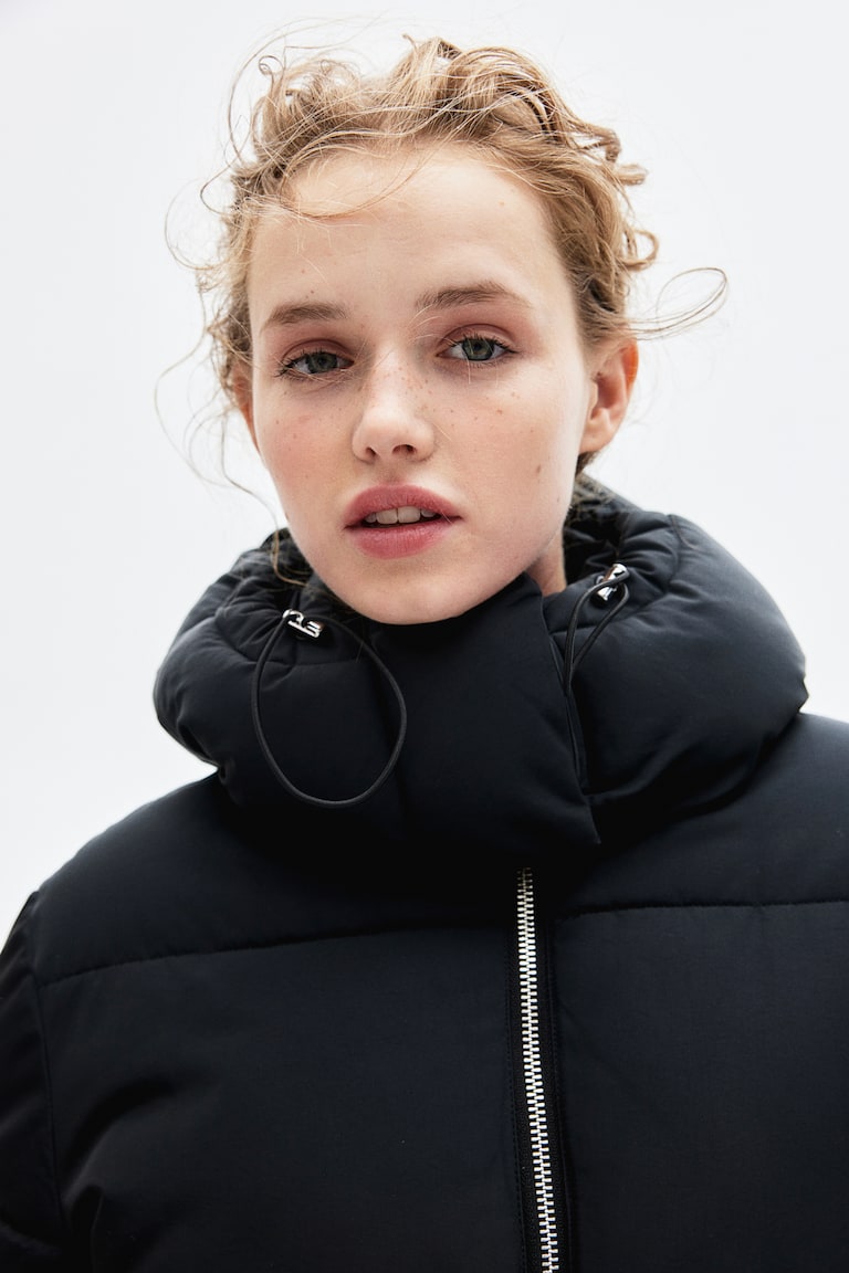H&M Abrigo Puffy Repelente Al Agua - Negro - MUJER