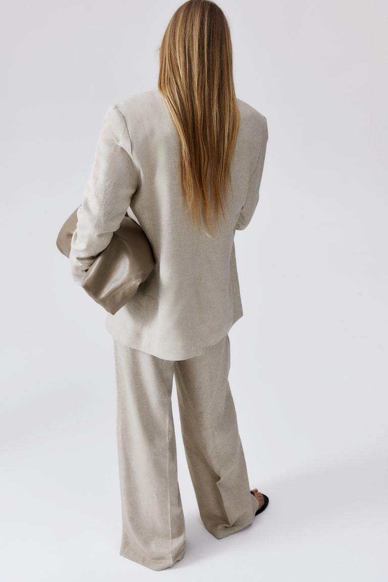 H&M Americana En Mezcla De Lino - Beige Claro - MUJER