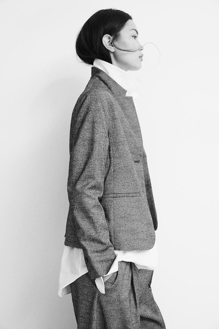 H&M Americana entallada - Beige jaspeado - MUJER