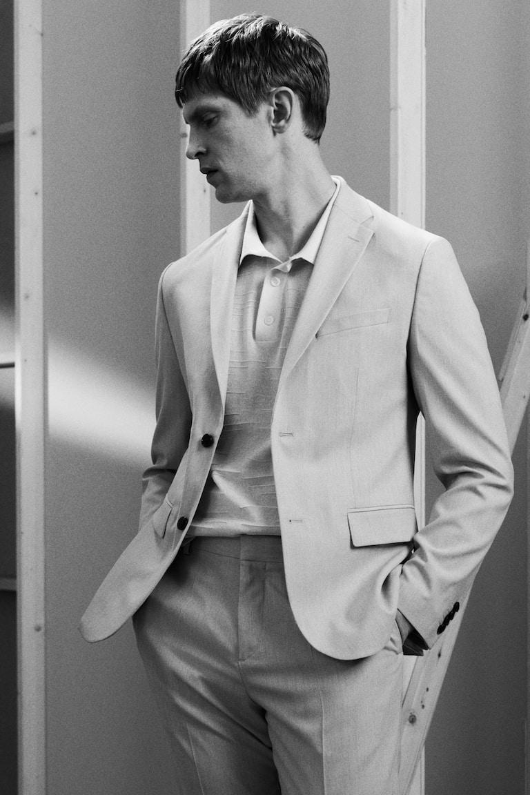 H&M Americana Slim Fit - Azul Marino - HOMBRE