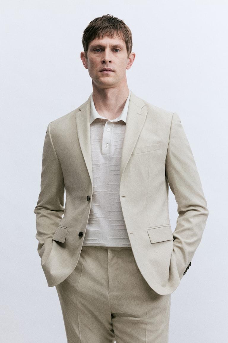 H&M Americana Slim Fit - Beige - HOMBRE