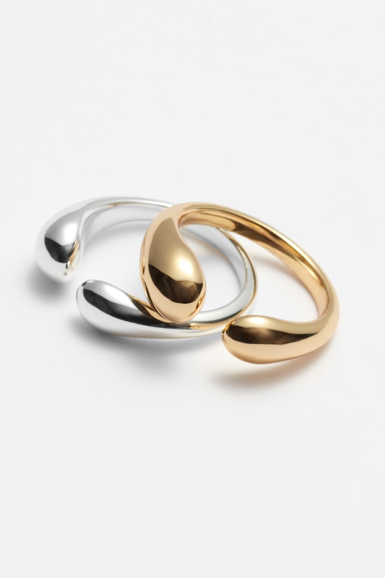 H&M Anillo Abierto Minimalista - Plata - MUJER