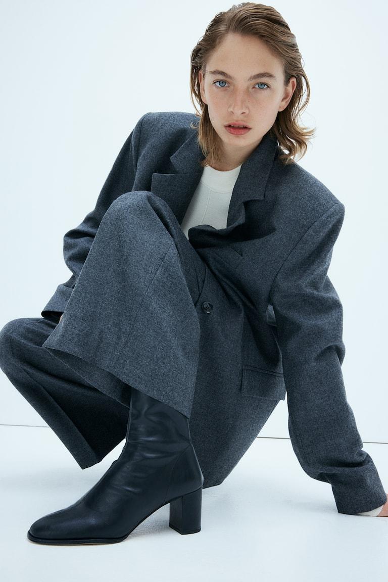 H&M Ankle-high Sock Boots - Marrón - MUJER