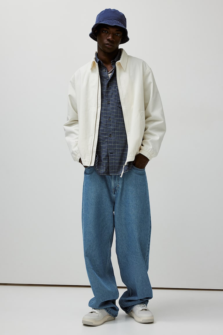 H&M Baggy Jeans - Azul Denim Pálido - HOMBRE