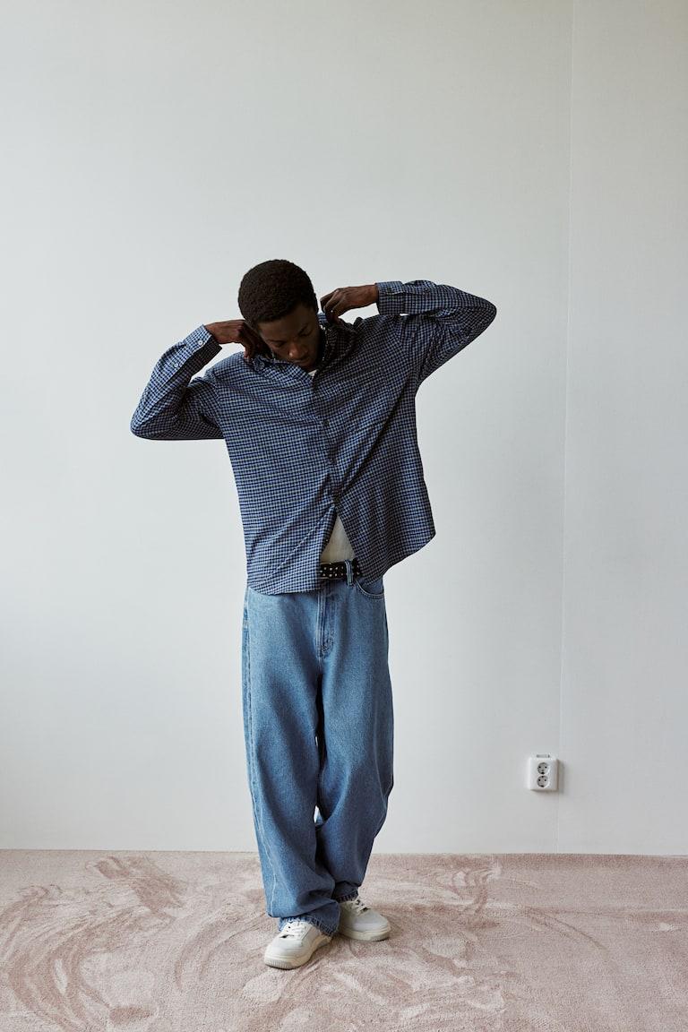 H&M Baggy Jeans - Azul Denim Pálido - HOMBRE