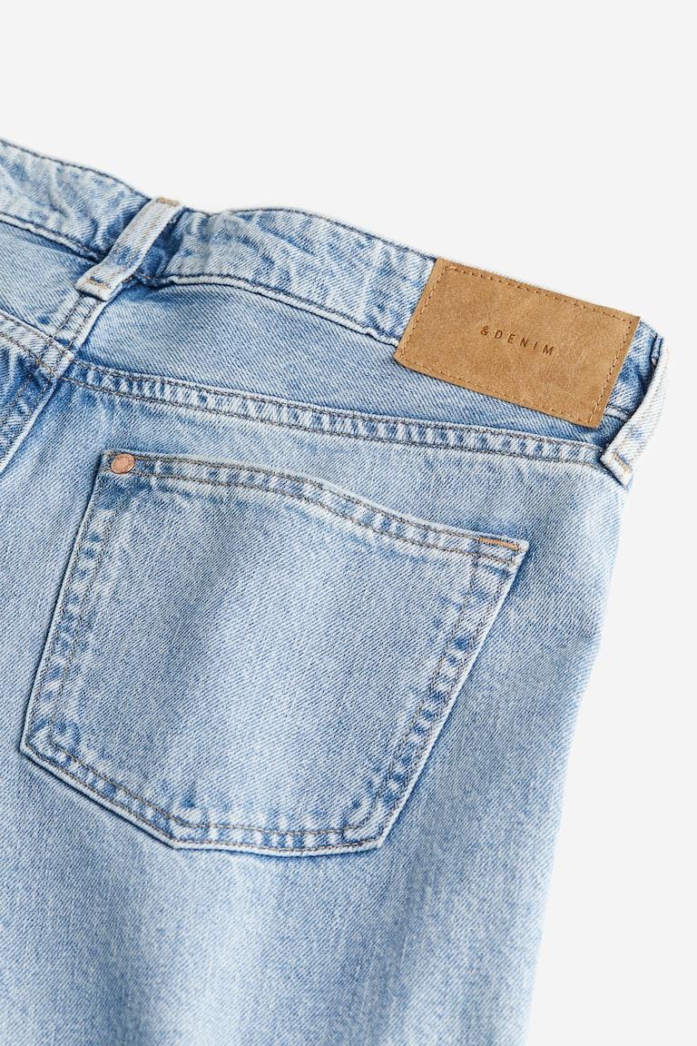 H&M Baggy Wide Low Jeans - Azul Denim Oscuro - MUJER