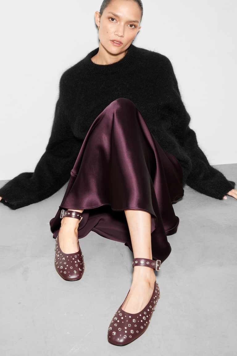 H&M Bailarinas adornadas - Burdeos - MUJER