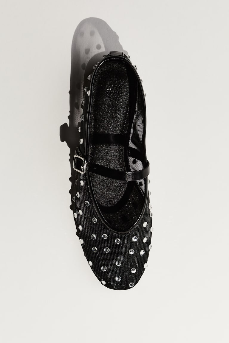 H&M Bailarinas con strass - Negro - MUJER