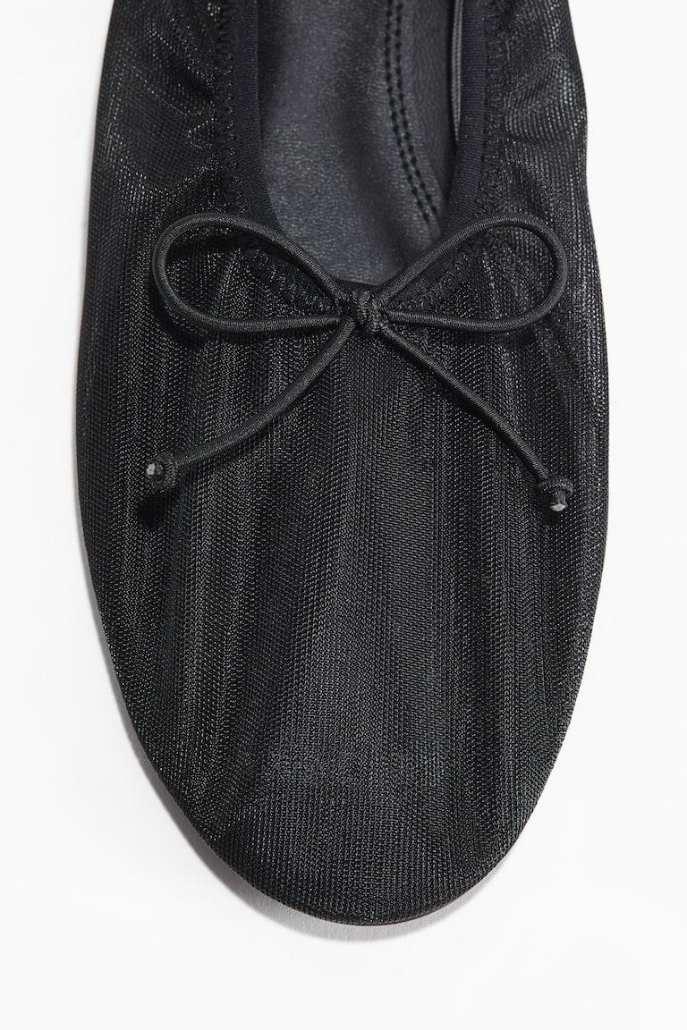 H&M Bailarinas De Malla - Negro - MUJER