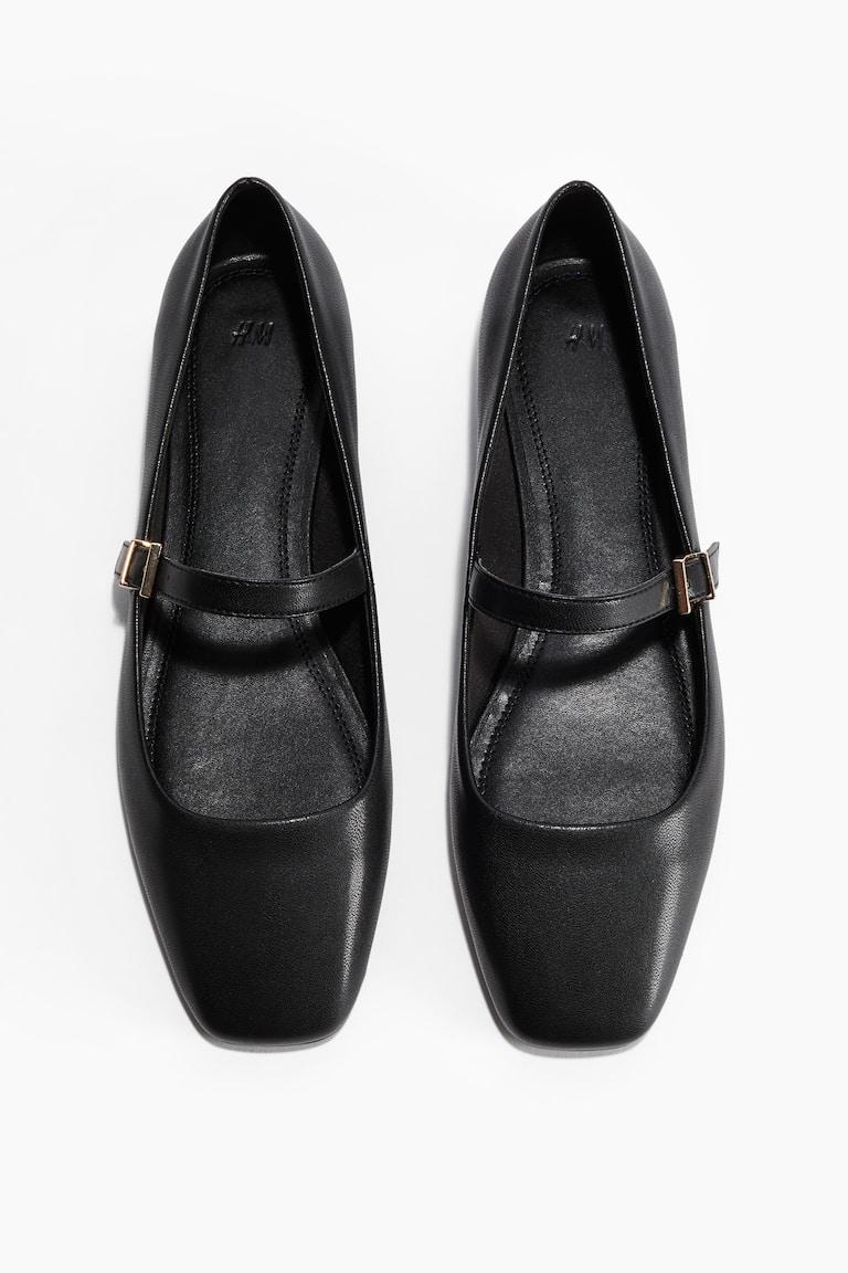 H&M Bailarinas Estilo Merceditas - Negro - MUJER